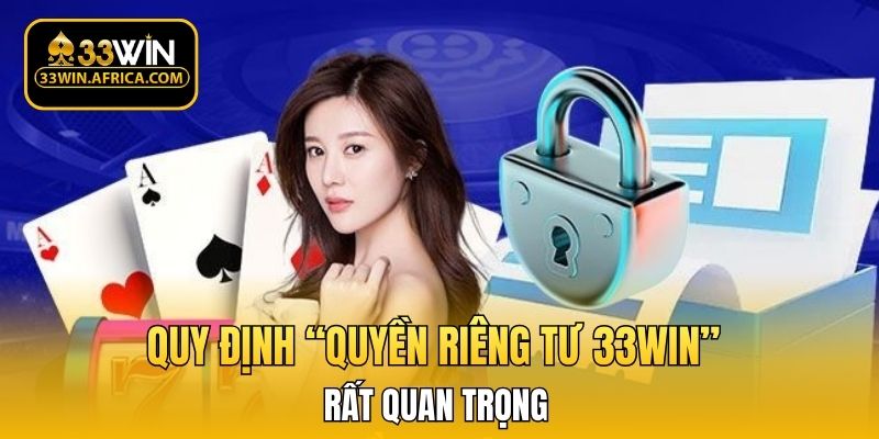 Quy định “quyền riêng tư 33WIN” rất quan trọng 